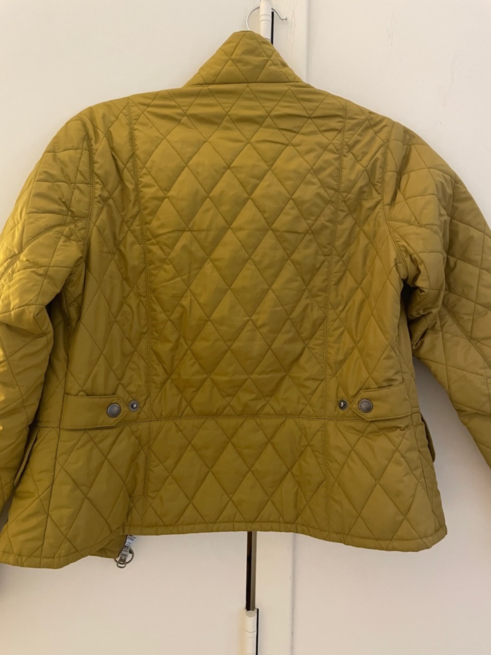 Barbour Quilted Puffer Jacket in Mustard Yellow - Picture 8 of 8